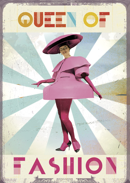 Queen of Fashion Greeting Card by Max Hernn - Click Image to Close